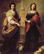 Bartolome Esteban Murillo San Seta and St. Lucie Princess Na oil on canvas